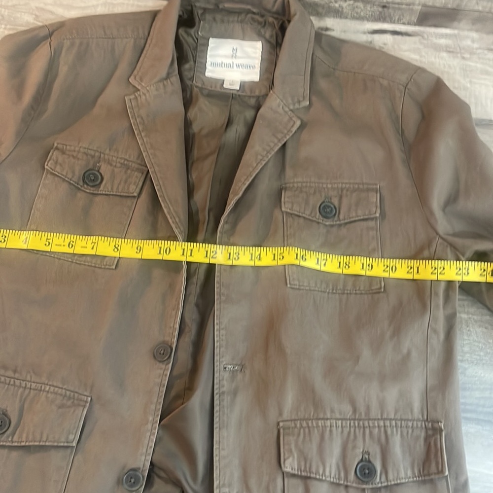 Army,Military Olive, Sage, green, blazer,jacket, 4 front pockets, Large - Picture 4 of 6